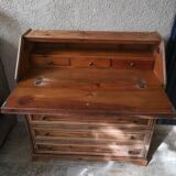 Secrétaire scriban ancien en bois