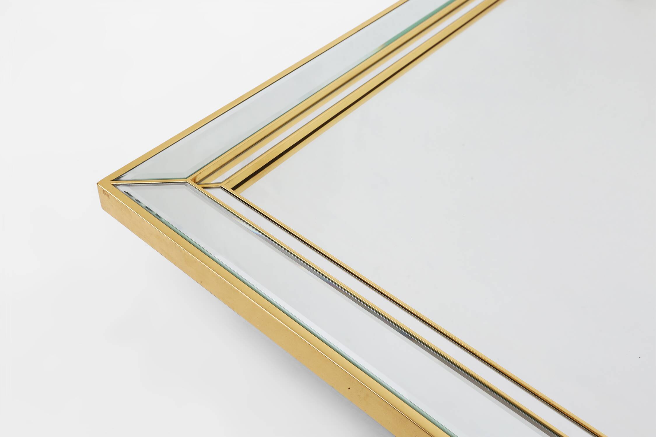 Large Hollywood Regency style Deknudt mirror, Belgium ca. 1980
