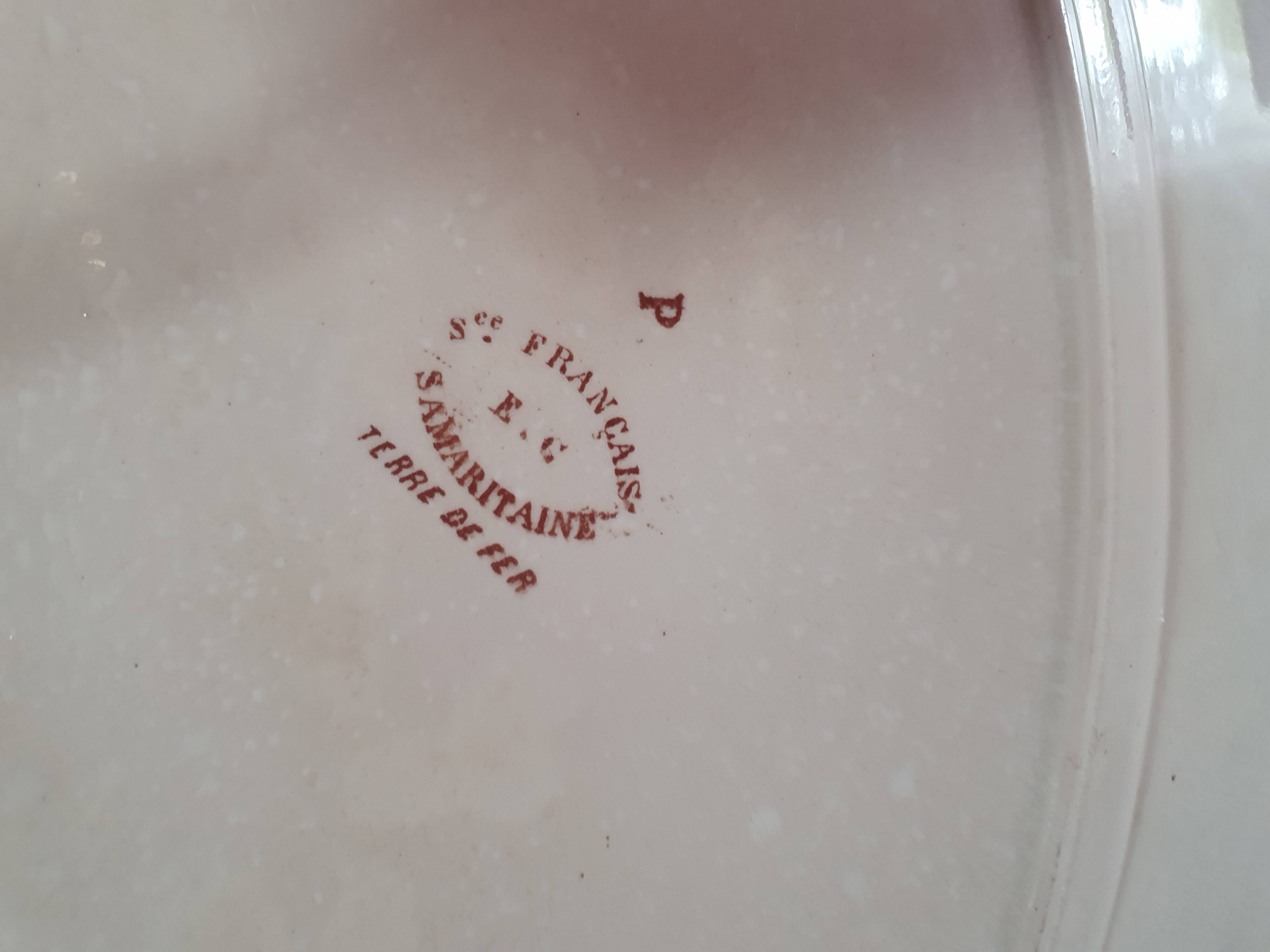 Set of dishes and gravy boat terre de feu ste francaise samaritaine