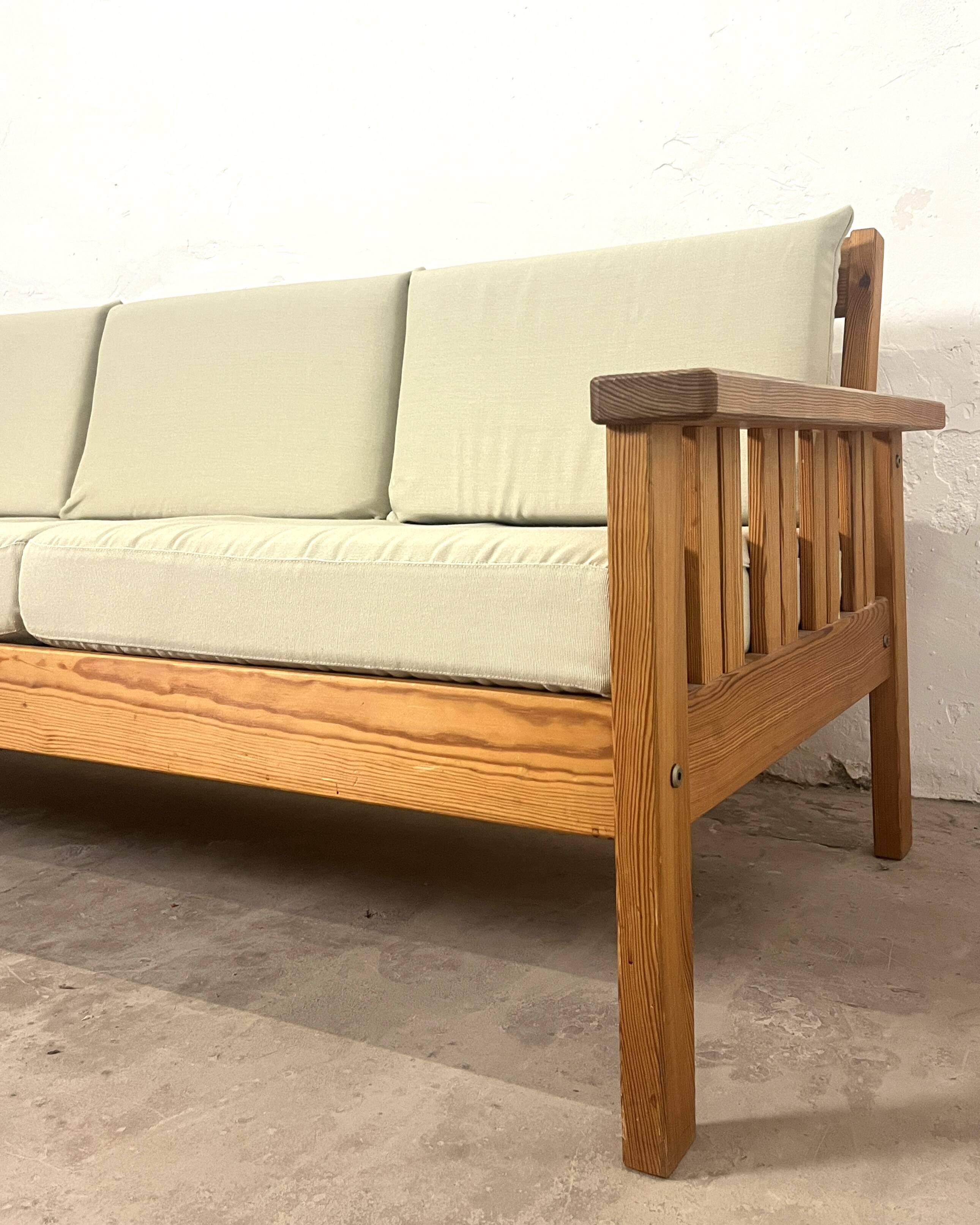 Vintage Scandinavian three-seater sofa