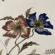 Large Art Nouveau Floral Faience Tile 24 x 38cm