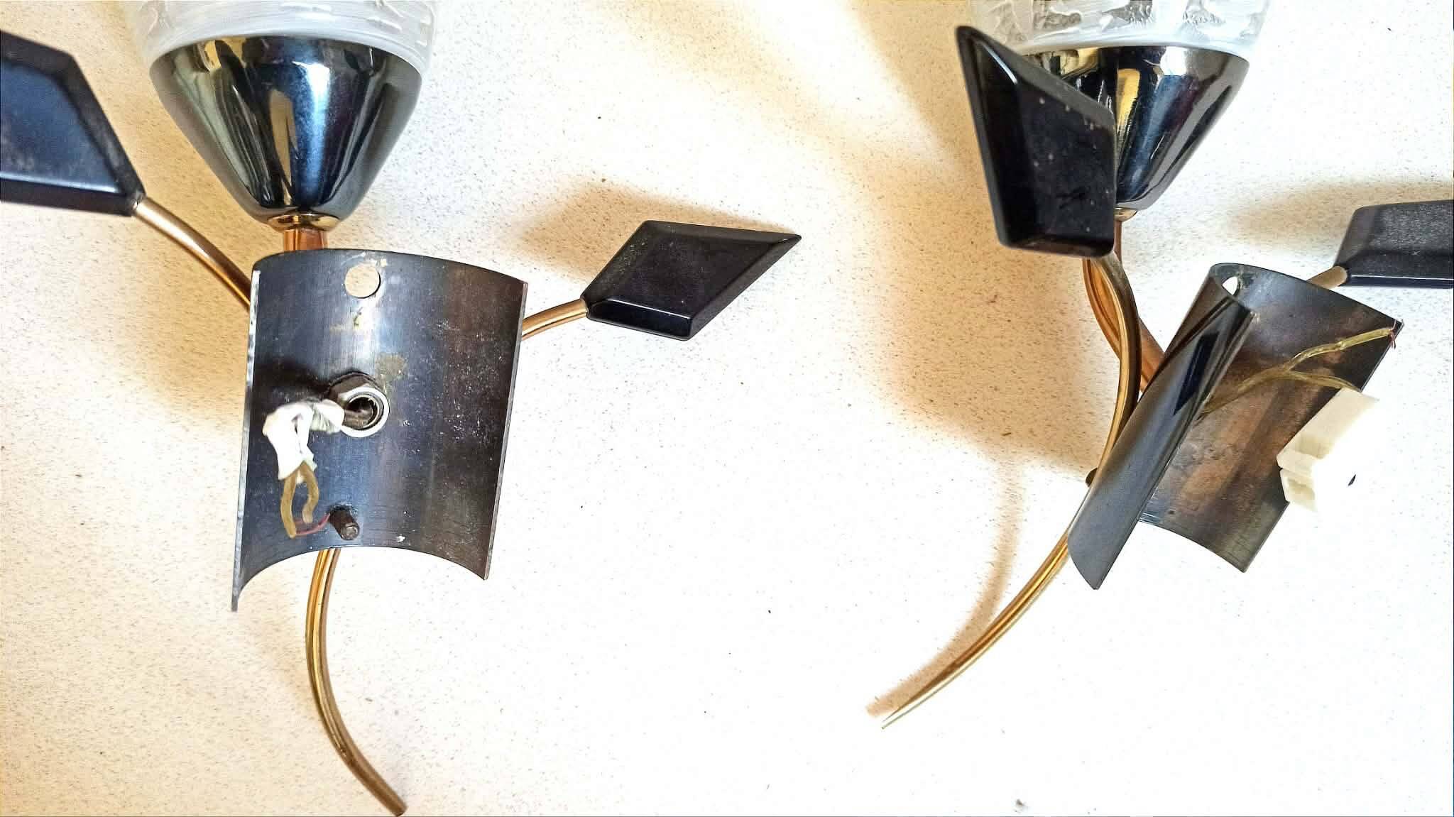 Pair of 1960s wall sconces