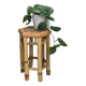 Table d'appoint vintage Tabouret de fleur Banc de fleur Mid Century Bambou Table de nuit Tabouret de