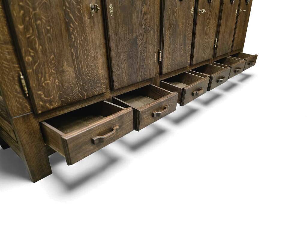 Vintage XL wooden buffet / sideboard / midboard