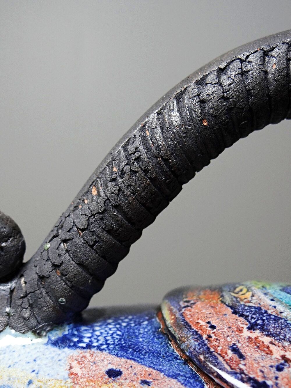 Terracotta teapot, US studio, 1950-1970 era, David Constantine White.