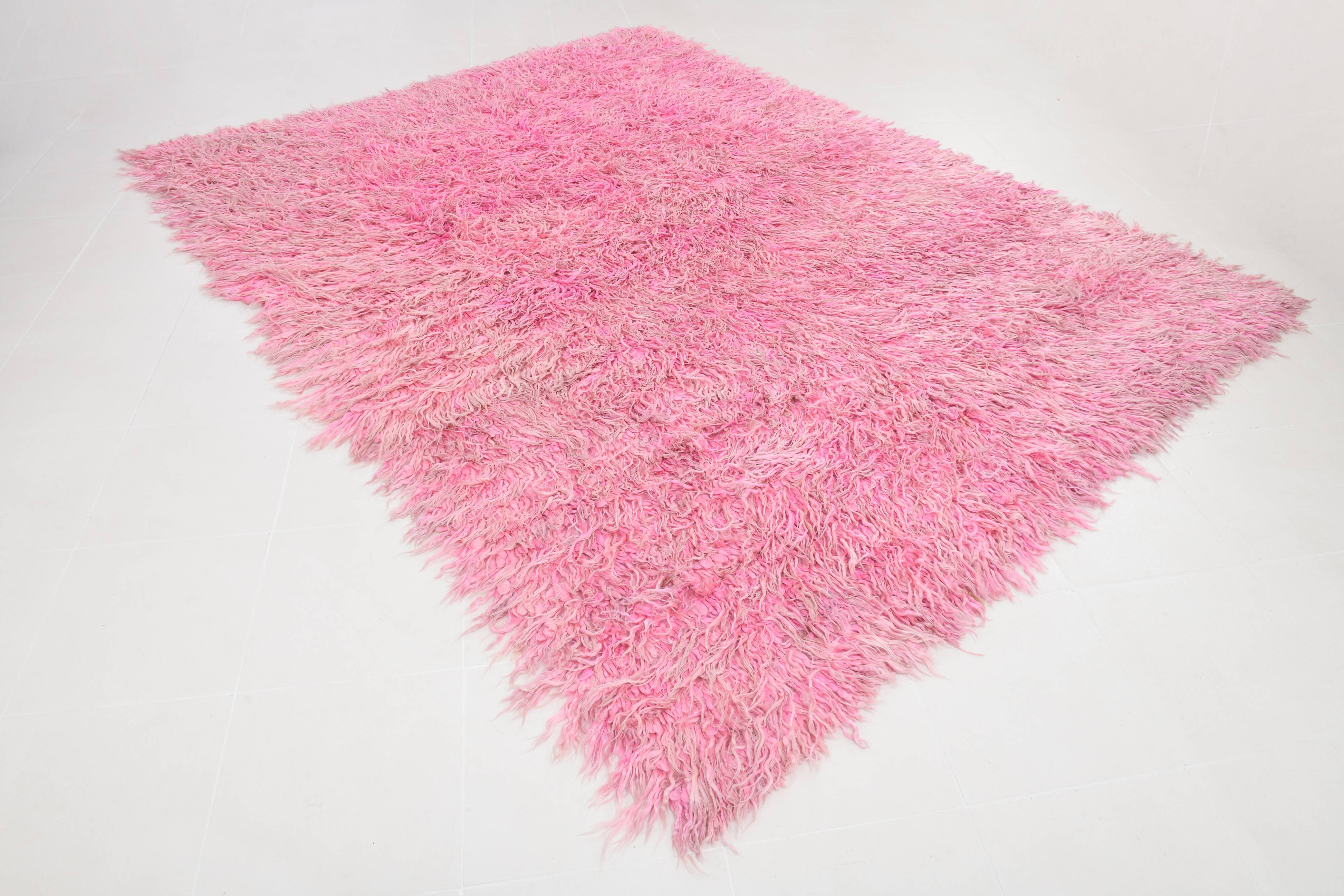 8x11 dusty pink anatolian vintage rug,243x334cm