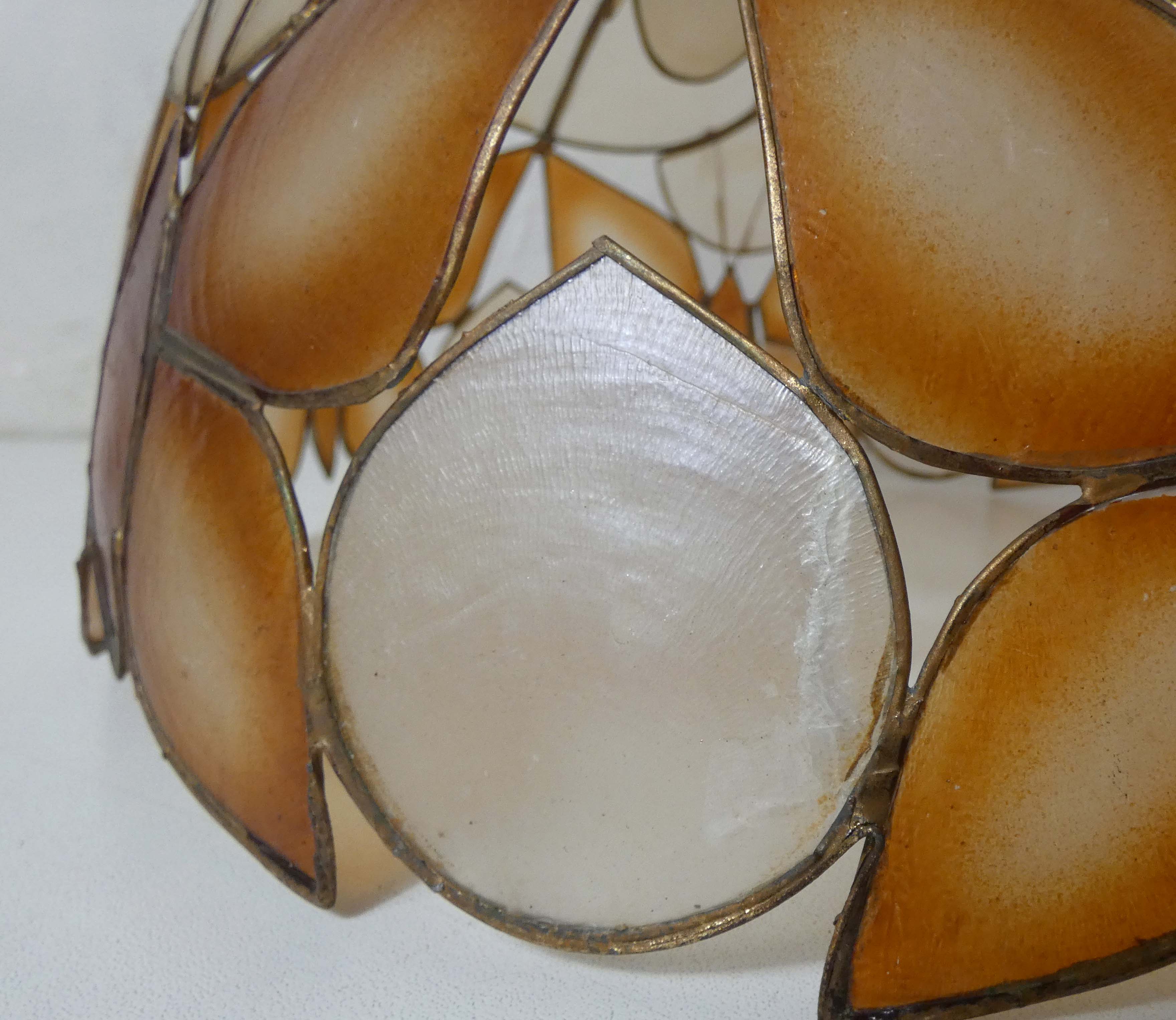 Suspension mother-of-pearl luminaire vintage butterfly decoration