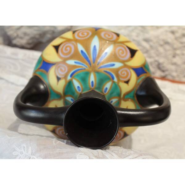 Vase en céramique émaillée de la faïencerie de Gouda, Pays-Bas, Hollande, vers 1930