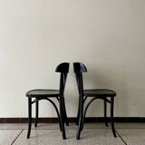 Chaise bistrot noire x2