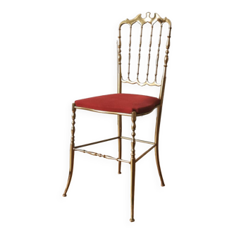 Chaise Chiavari laiton doré, 1950