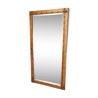 Bamboo bevelled mirror 82x163cm