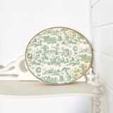 Curved glass frame dried flowers