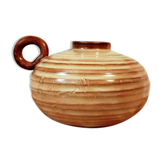 Round stoneware vase