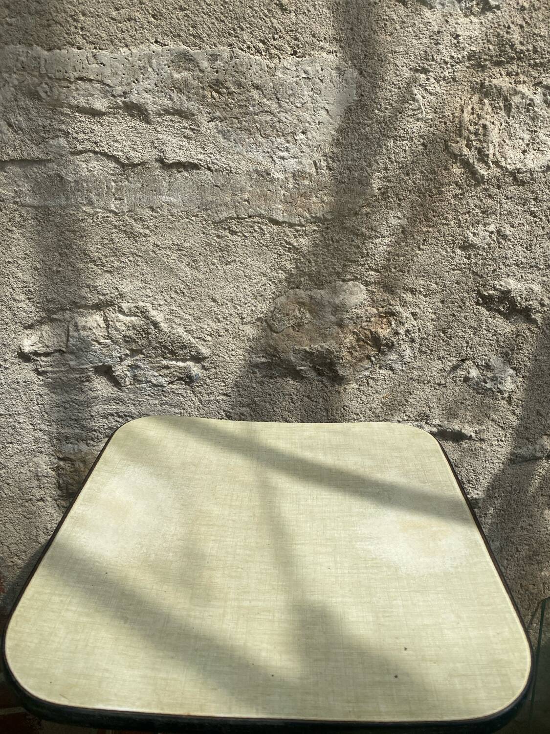 Vintage Formica stool with Eiffel legs