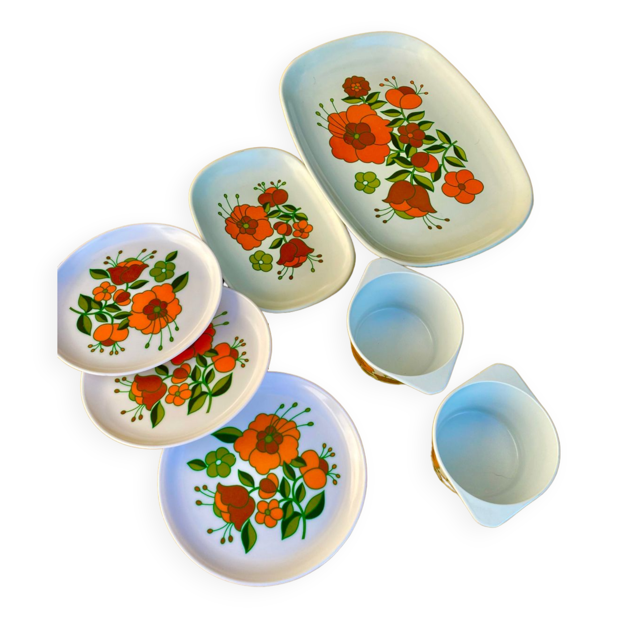 Tefal camping saladier mélamine vintage coquelicots - Arts