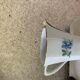 Coffee service in white porcelain pattern pink blue art deco