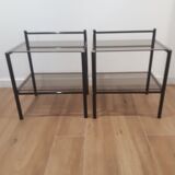 Pair of bedside tables, Italy, 70s/80s