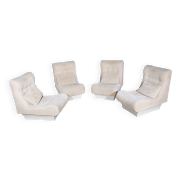 Canapé modulable Sofalette allemand par Otto Zapf pour Vitsœ, années 1960, lot de 4