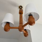 70’s Scandinavian pine wood chandelier