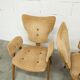 4 chairs and 2 Lounge armchairs by Roger Landault, ABC edition, 1950.