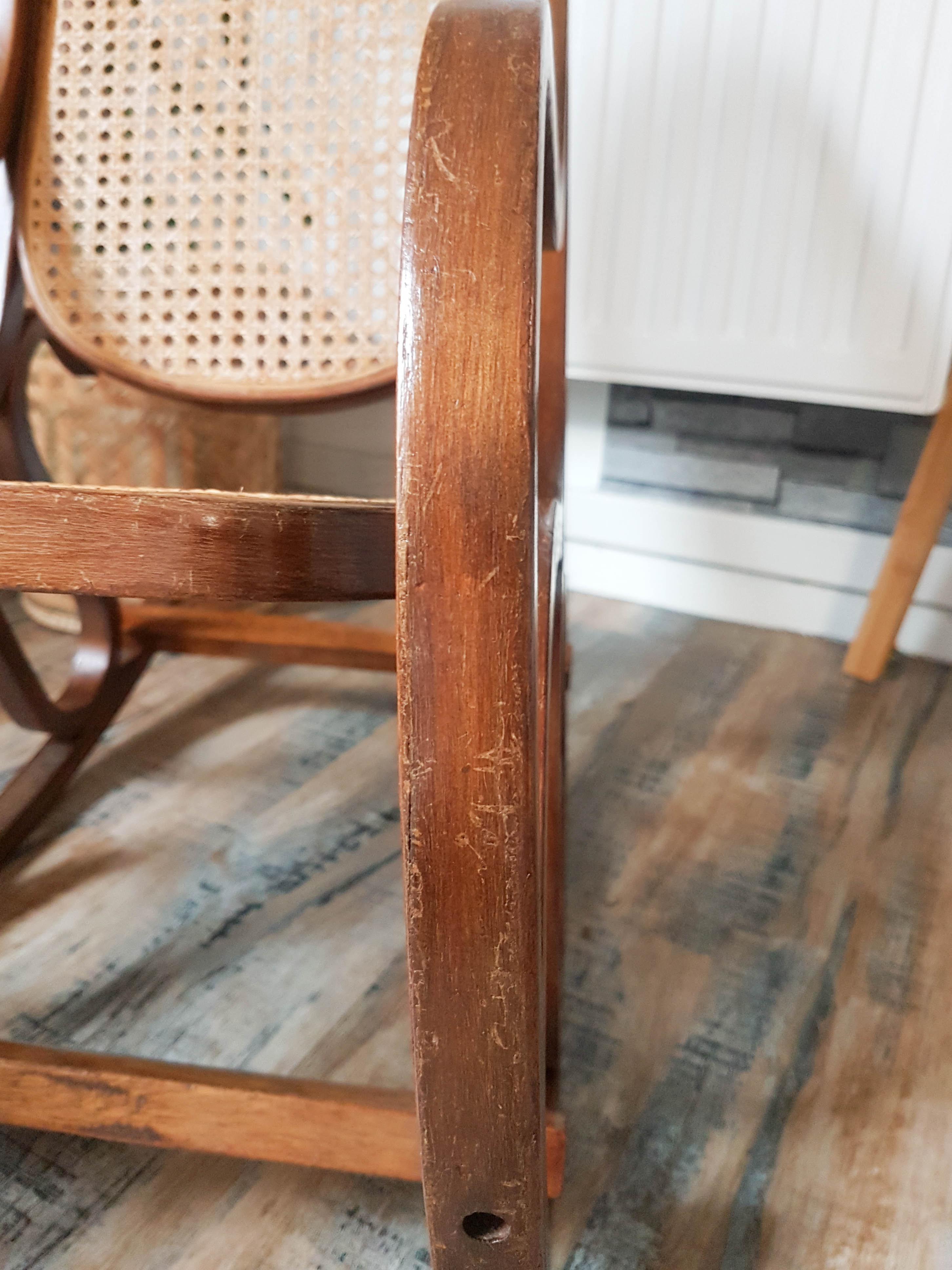 Rocking flesh child wood Rocking Chair