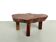 Table basse tripode brutaliste en teck massif – Années 1970
