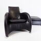 Montis Loge leather armchair with ottoman by Gerard van den Berg