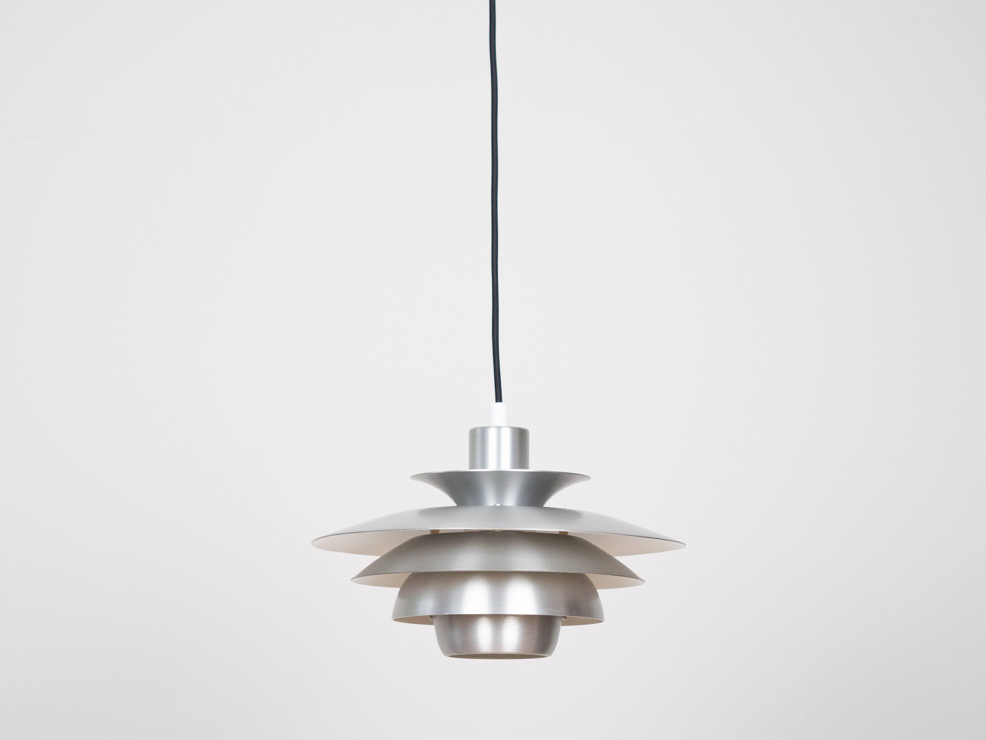 Danish vintage pendant lamp Alexia by Kurt Wiborg, Jeka, 1980s