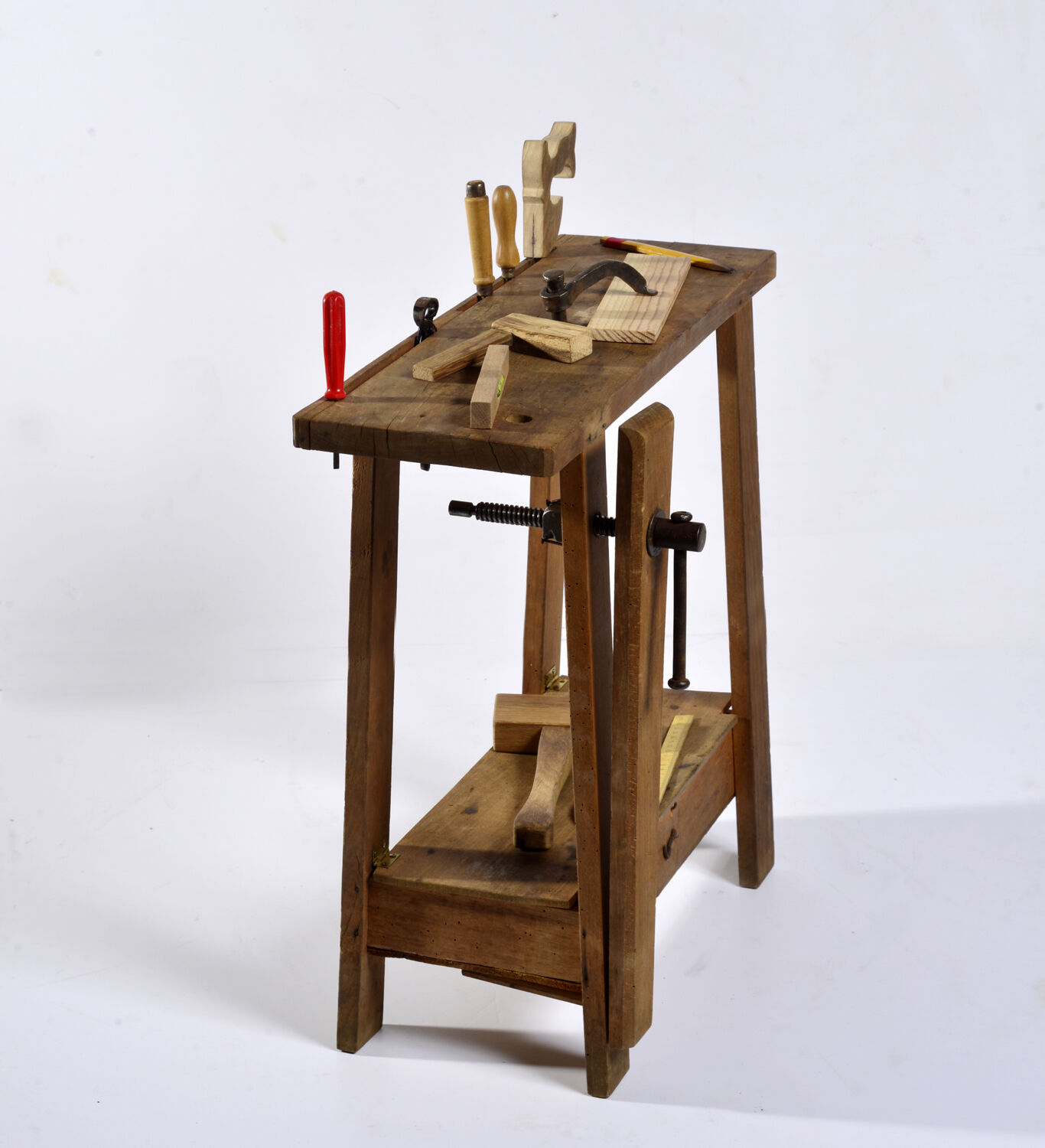Children's wooden workbench