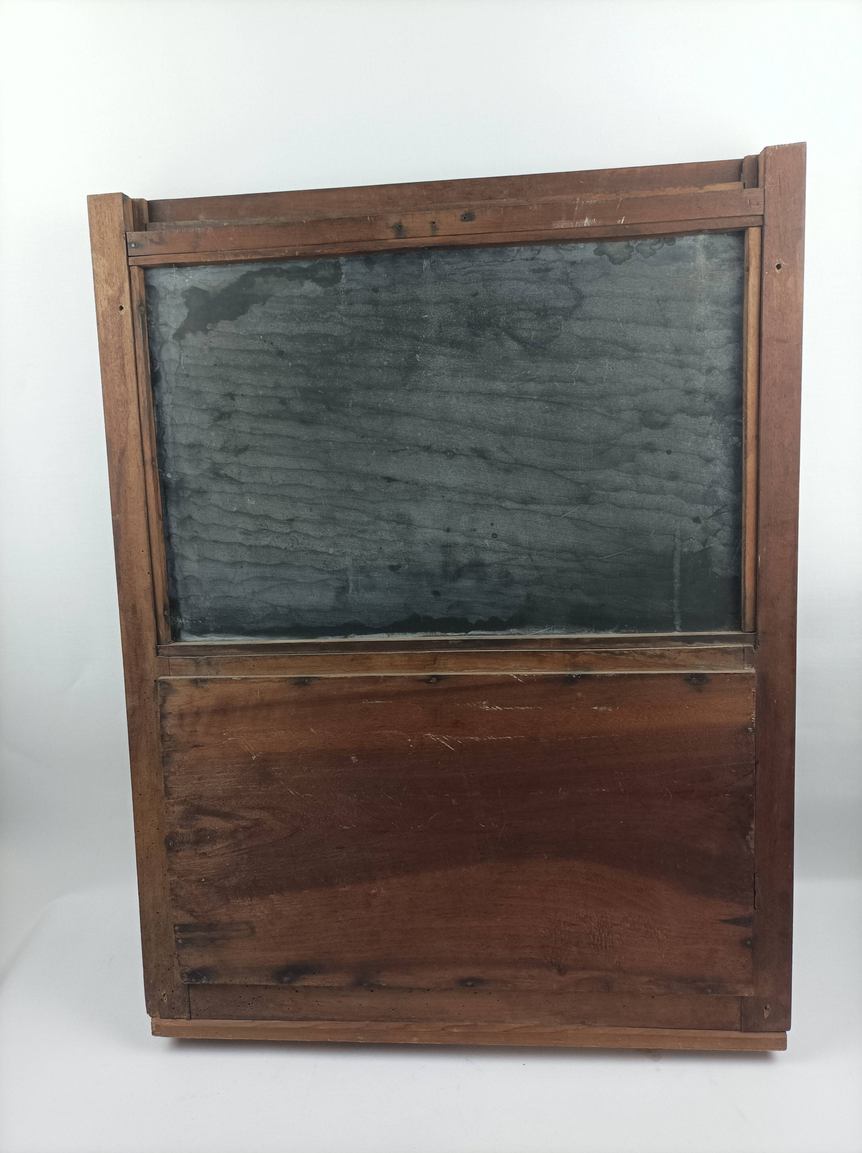 Old billiard abacus with branded slate