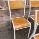 6 school chairs 70s industrial vintage school communities Mullca gaston cavaillon