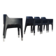 4 fauteuils noirs Plank Claudio Bellini Mon Ami