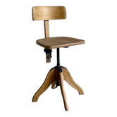 Vintage workshop office chair wood - Albert Stoll Federdreh – 1950s