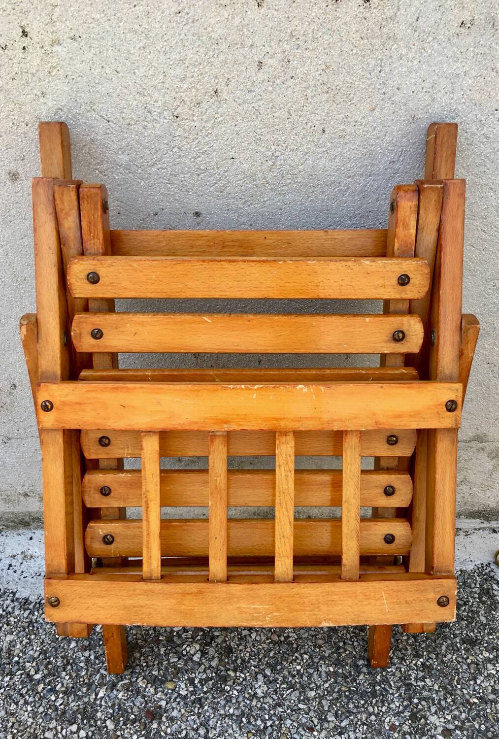Folding wooden chair