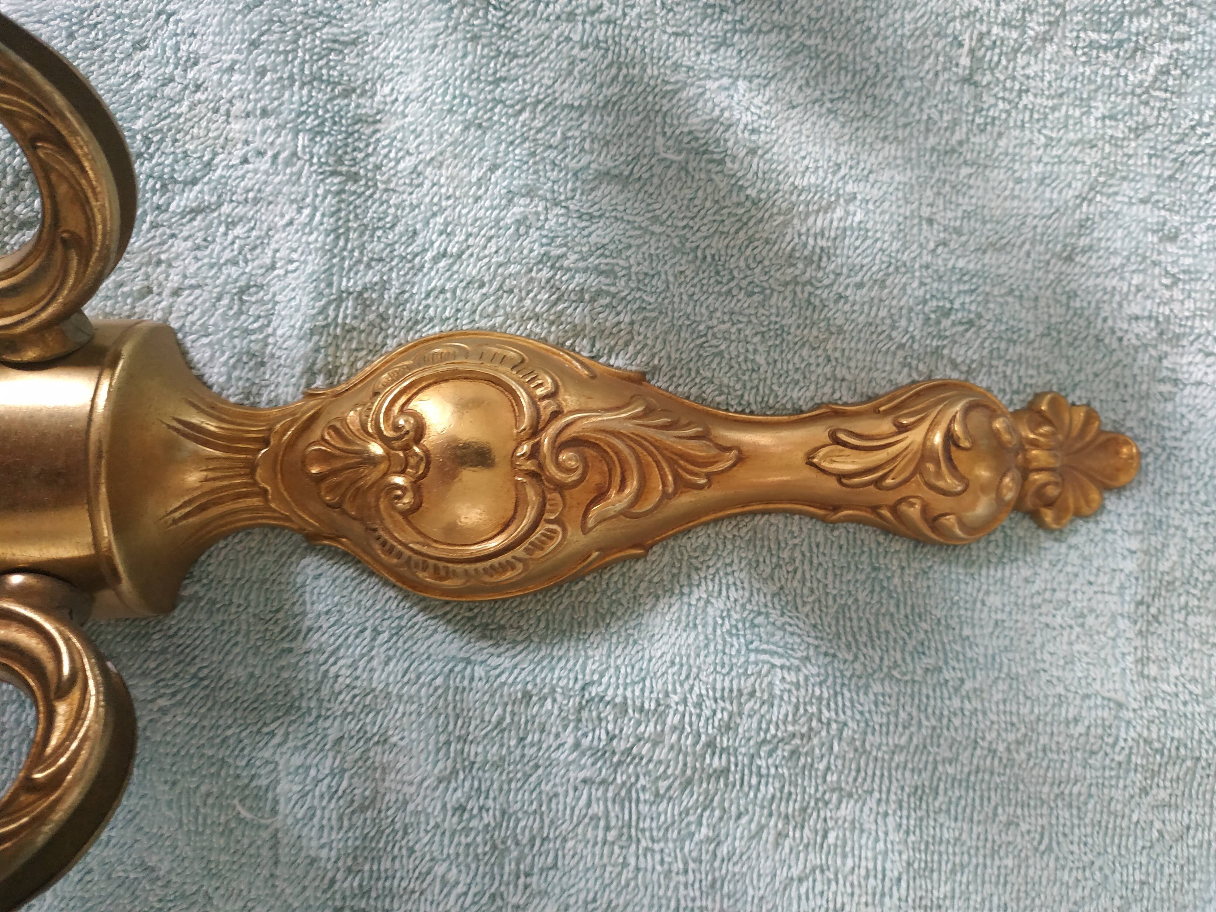 2 gilded bronze wall wall light