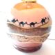 Unique ball lamp, hand-painted by Françoise Bertin