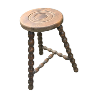 Tabouret tripode vintage