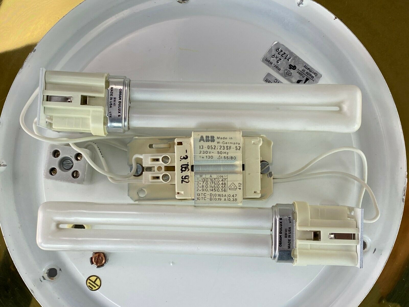 70s Peill & Putzler Plafoniere ceiling lamp glass space design lamp 70s