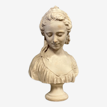 Claude-François Attiret patinated plaster bust: The spirit seeker