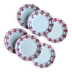 6 assiettes à dessert