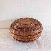 Set of three nesting bamboo boxes – China – 1980s