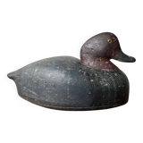 Duck caller in polychrome carved wood, early 20th century folk art