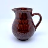 Digoin Sarreguemines brown ceramic jug