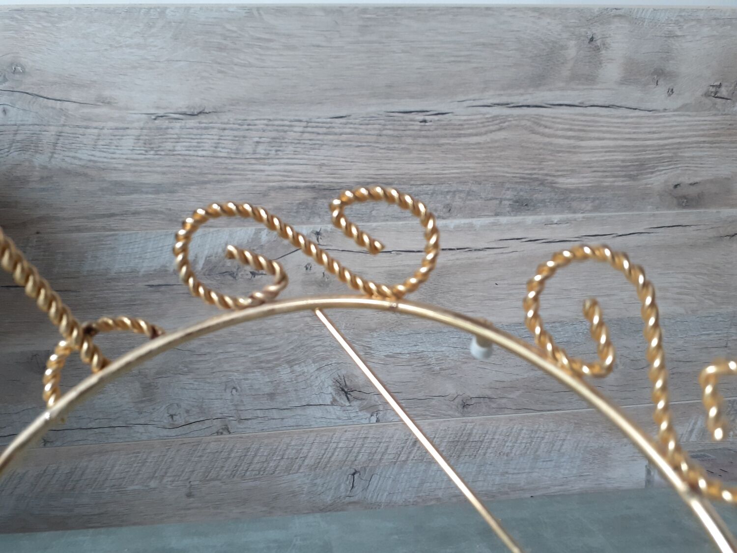 Serviteur à apéritif vintage métal doré
