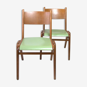 Scandinavian style wooden chairs