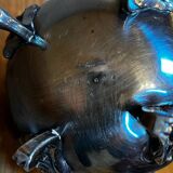 Silver-plated metal teapot