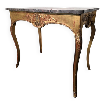 Console/table de milieu style Louis XV doré XIXè 