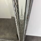 Grand miroir Venitien aux Cygnes, Glace Murano du XIXe siècle biseauté 133