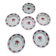 St Amandinoise deep plates, SET OF 6 / Ceramic.