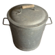 Medium round zinc basin with garden lid